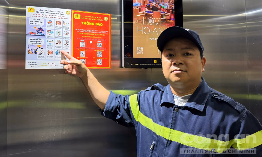 Trang bị cẩm nang kiến thức PCCC&CNCH đến từng thang máy của các trung tâm thương mại, nhà cao tầng