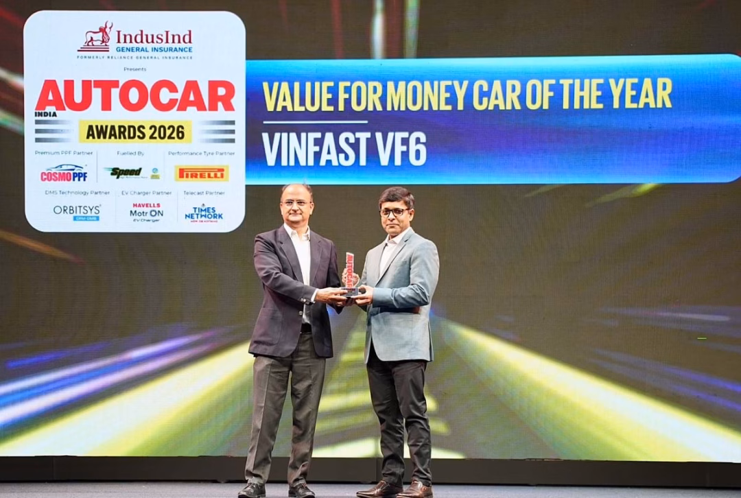 VinFast VF6 nhận giải Autocar India Awards 2026 VinFast VF6 nhận giải Autocar India Awards 2026