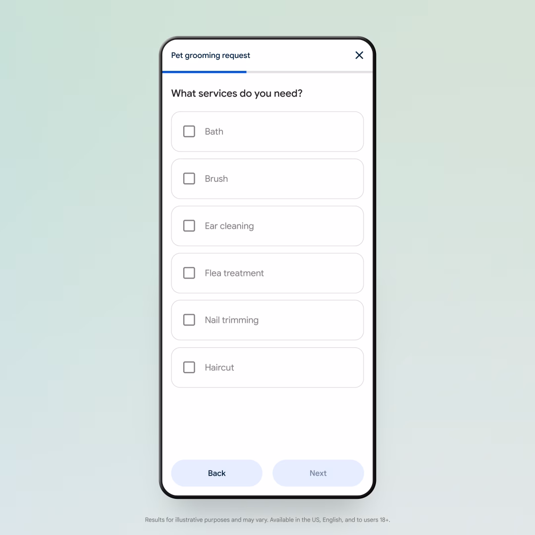 Screenshot from: blog.google/products/search/deep-search-business-calling-google-search, July 2025.