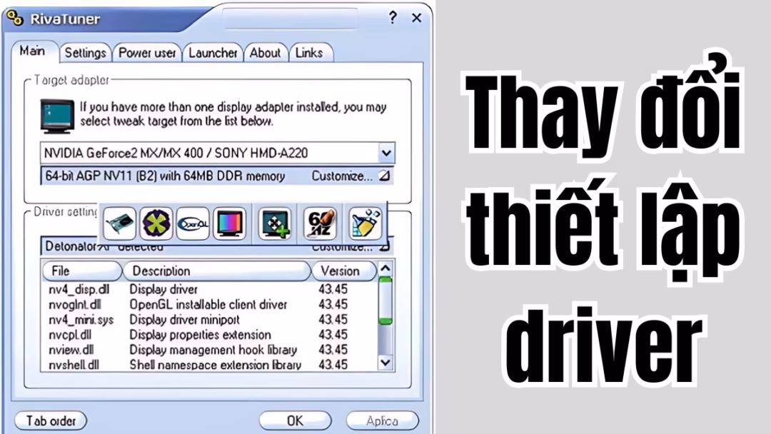 Thiết lập driver
