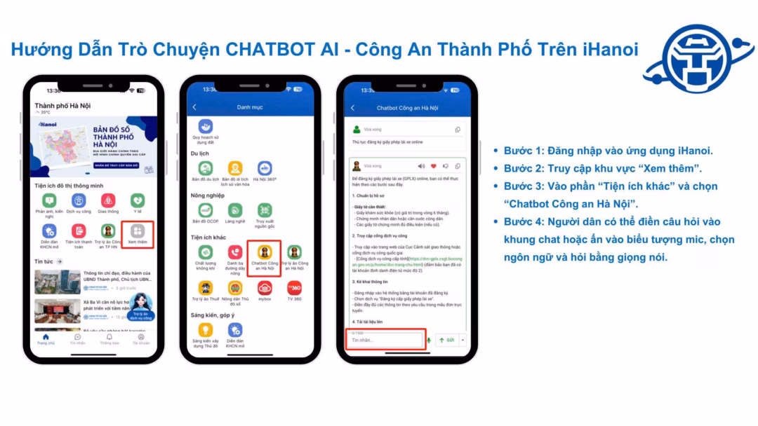 Hà Nội ra mắt trợ lý ảo Chatbot và tổng đài viên AI trong ứng dụng iHanoi