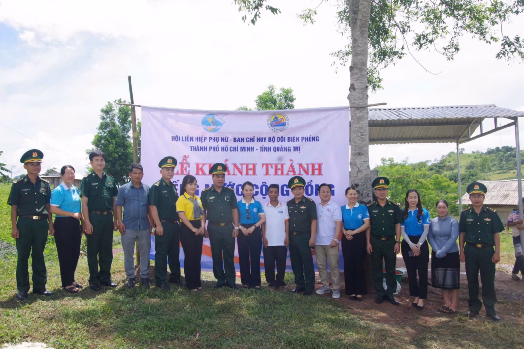 Lễ khánh thành công trình giếng nước cộng đồng tại xã biên giới của Quảng Trị