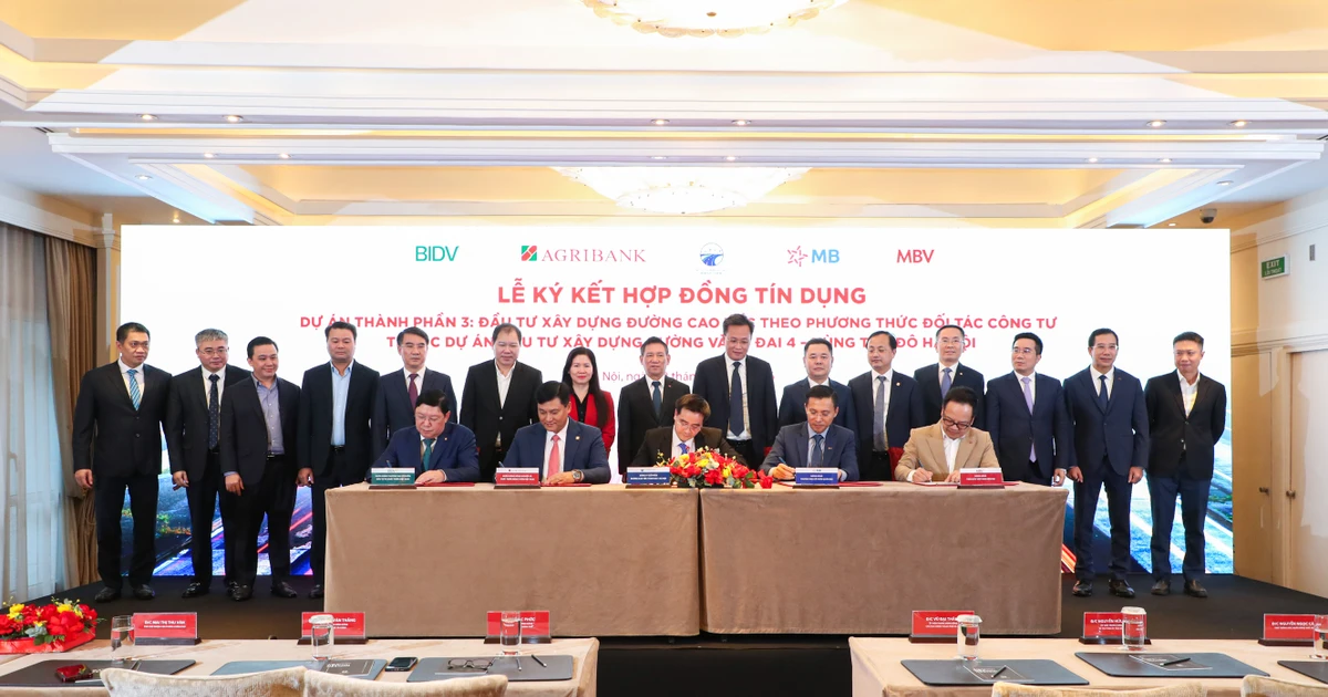 Agribank, MB, BIDV, MBV tài trợ 25.453 nghìn tỷ cho Vành đai 4 Hà Nội