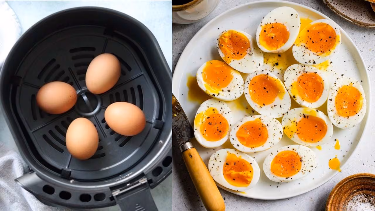 Trứng lòng đào mềm mịn trong nồi chiên không dầu – Bí quyết nhanh