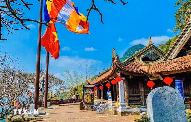 Quảng Ninh phát triển ‘kinh tế di sản’ với hai di sản thế giới Chùa Ngọa Vân - Khu Di tích Quốc gia Đặc biệt nhà Trần. (Ảnh: TTXVN phát)