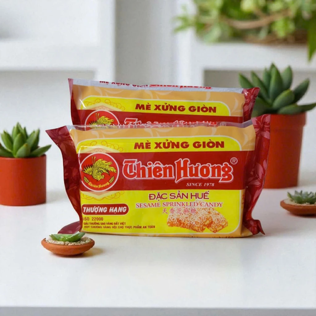 Làm thế nào để bảo quản mè xửng giòn Thiên Hương đặc sản Huế 150g cho giòn lâu?