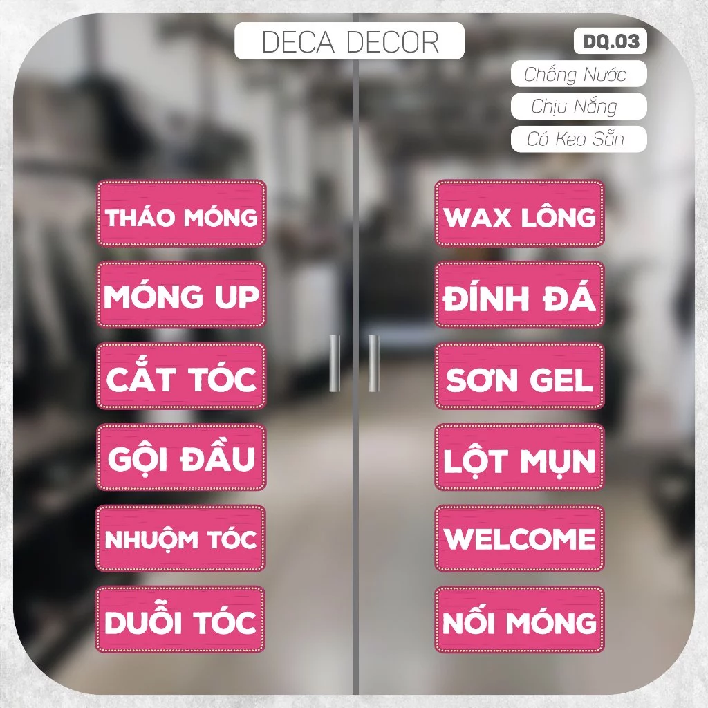 Làm thế nào để decal trang trí tiệm nail và tiệm tóc không bị phai màu sau vài ngày dán?