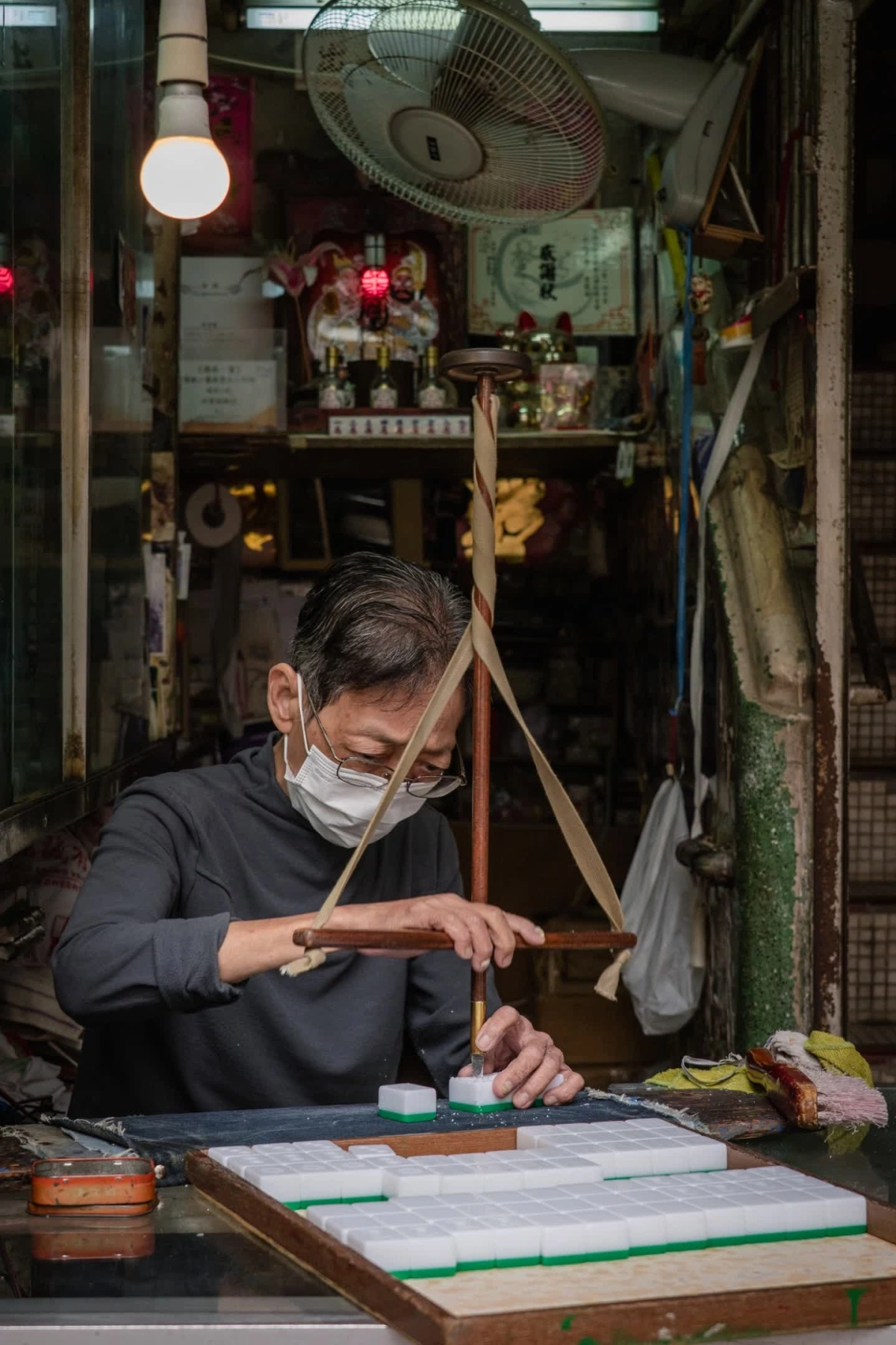 Tiệm mạt chược thủ công cuối cùng ở Hong Kong
