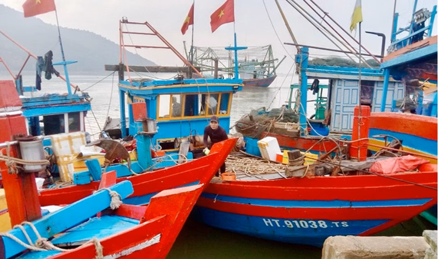 Thanh Hoá, Nghệ An gấp rút phòng chống bão số 3 Hàng trăm tàu thuyền của ngư dân Hà Tĩnh và các tỉnh lân cận đã vào các cảng cá, khu neo đậu tránh trú bão trên địa bàn. Ảnh: Văn Chung