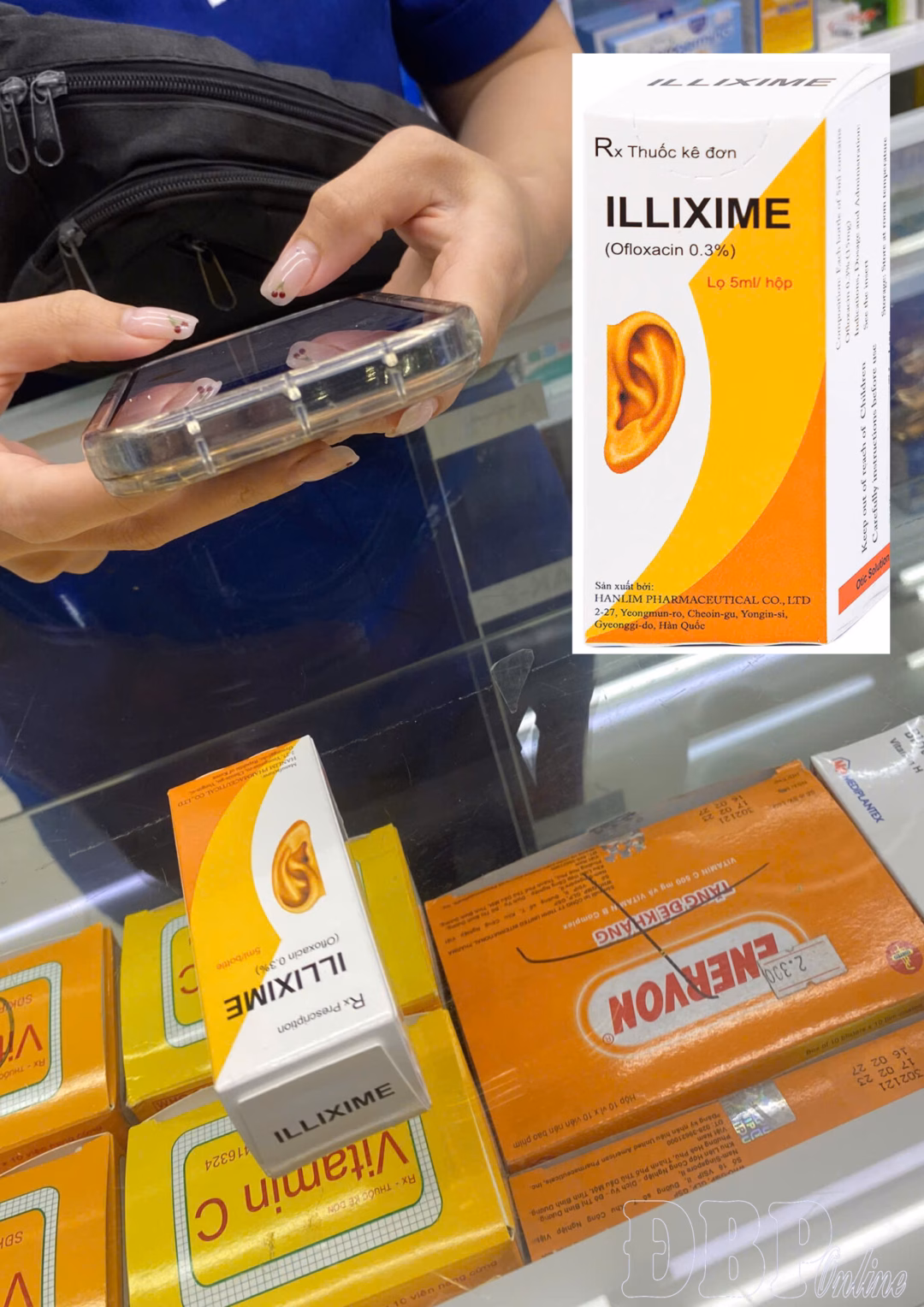 Tại một nhà thuốc gần chợ Trung tâm 1, phường Điện Biên Phủ, thuốc kê đơn AMOXICILLIN 500mg cũng được nhân viên bán cho khách hàng mà không hỏi đơn thuốc của bác sĩ.