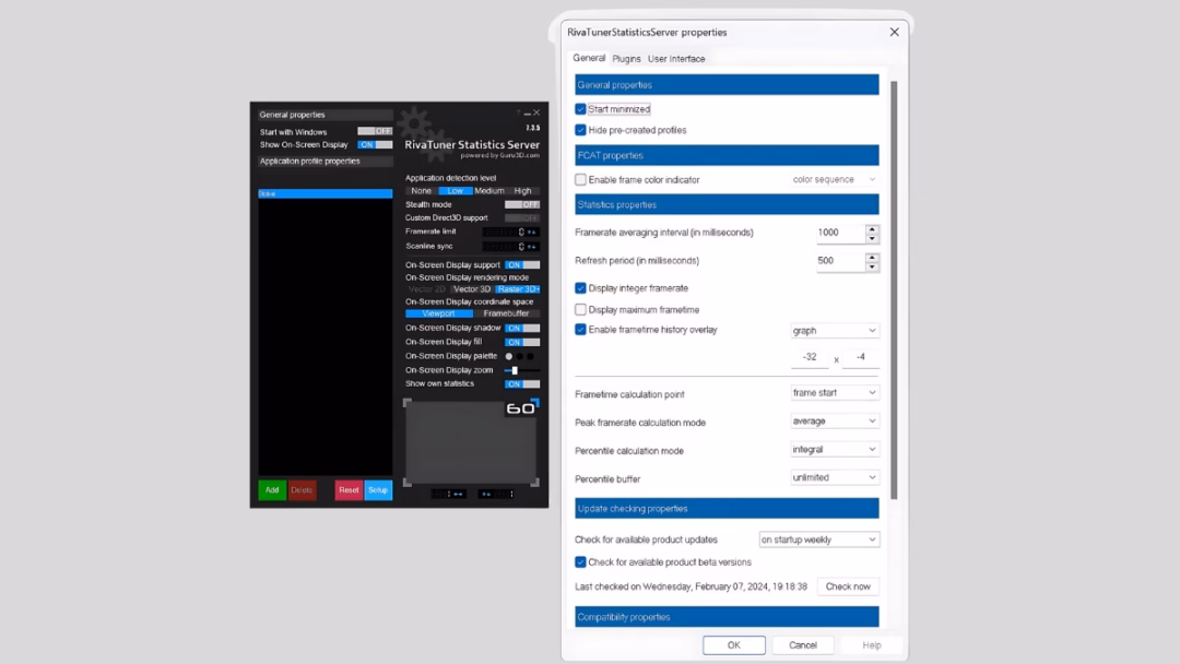 RTSS tương thích tốt với cả NVIDIA và AMD, hoạt động ổn định trên Windows 10/11. Đây là công cụ quan trọng giúp bạn giám sát hiệu suất phần cứng một cách hiệu quả trong suốt quá trình chơi game.