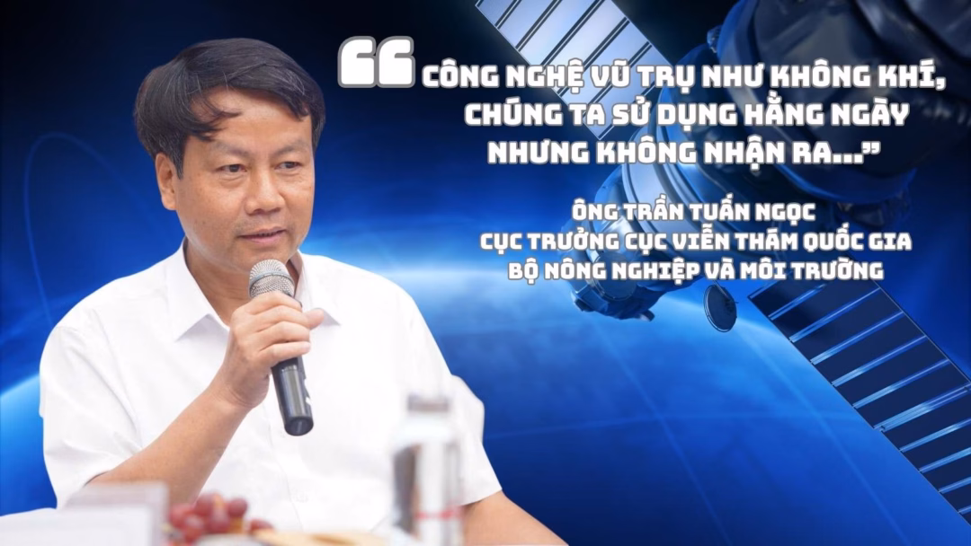 PGS.TS Phạm Anh Tuấn - Tổng Giám đốc Trung tâm Vũ trụ Việt Nam cho rằng, muốn phá vỡ rào cản và thúc đẩy sự phát triển, Việt Nam cần một chiến lược phát triển vũ trụ dài hạn. Ảnh + Đồ họa: Hạo Thiên