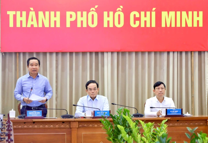 Chủ tịch UBND TP HCM Nguyễn Văn Được ph&aacute;t biểu về mục ti&ecirc;u tăng trưởng hai chữ số