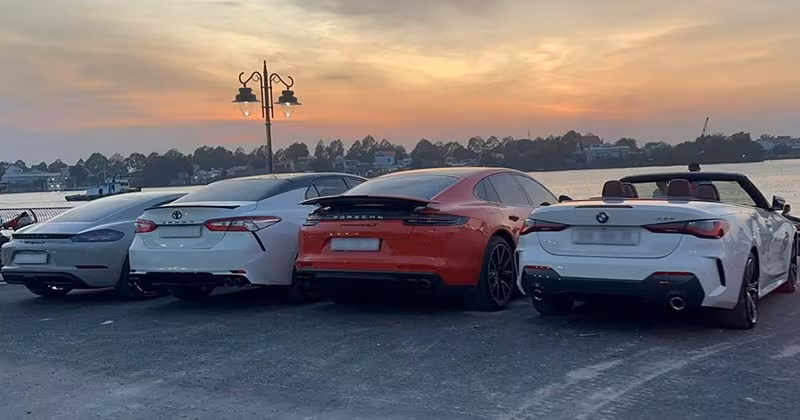 Đám xe sang với biển tứ quý, ngũ quý tại Đồng Nai gây chú ý