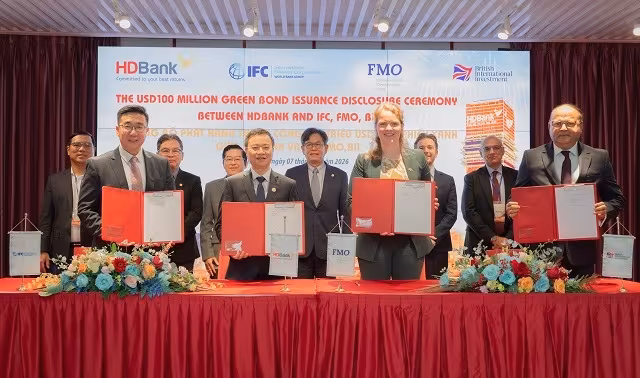 HDBank phát hành thành công 100 triệu USD trái phiếu xanh quốc tế