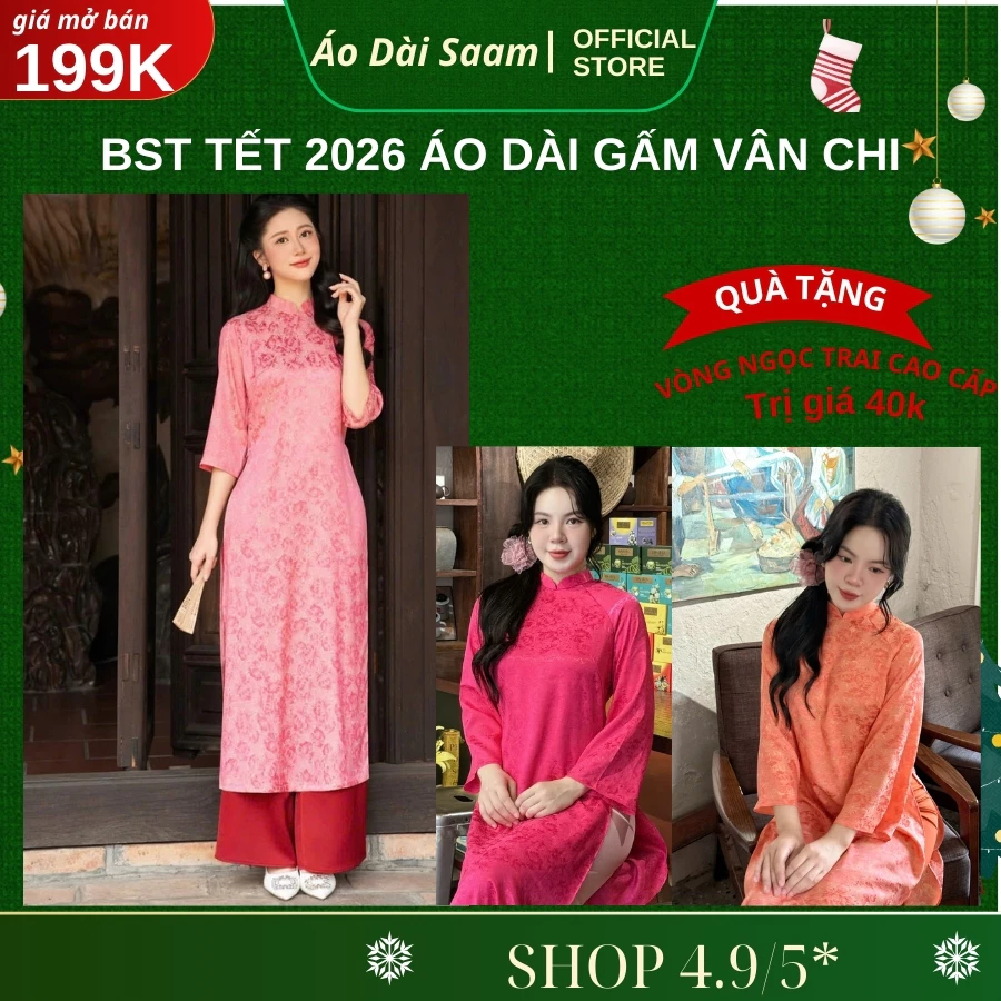 Áo dài gấm suông dịu nhẹ cho Tết 2026: chi tiết tay lỡ ít ai chú ý nhưng lại gây bất tiện khi ngồi lâu