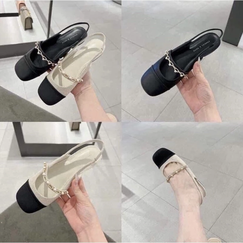 Khi thời trang gặp độ êm, giày búp bê quai sau xích đính hạt lại khiến người dùng lưỡng lự