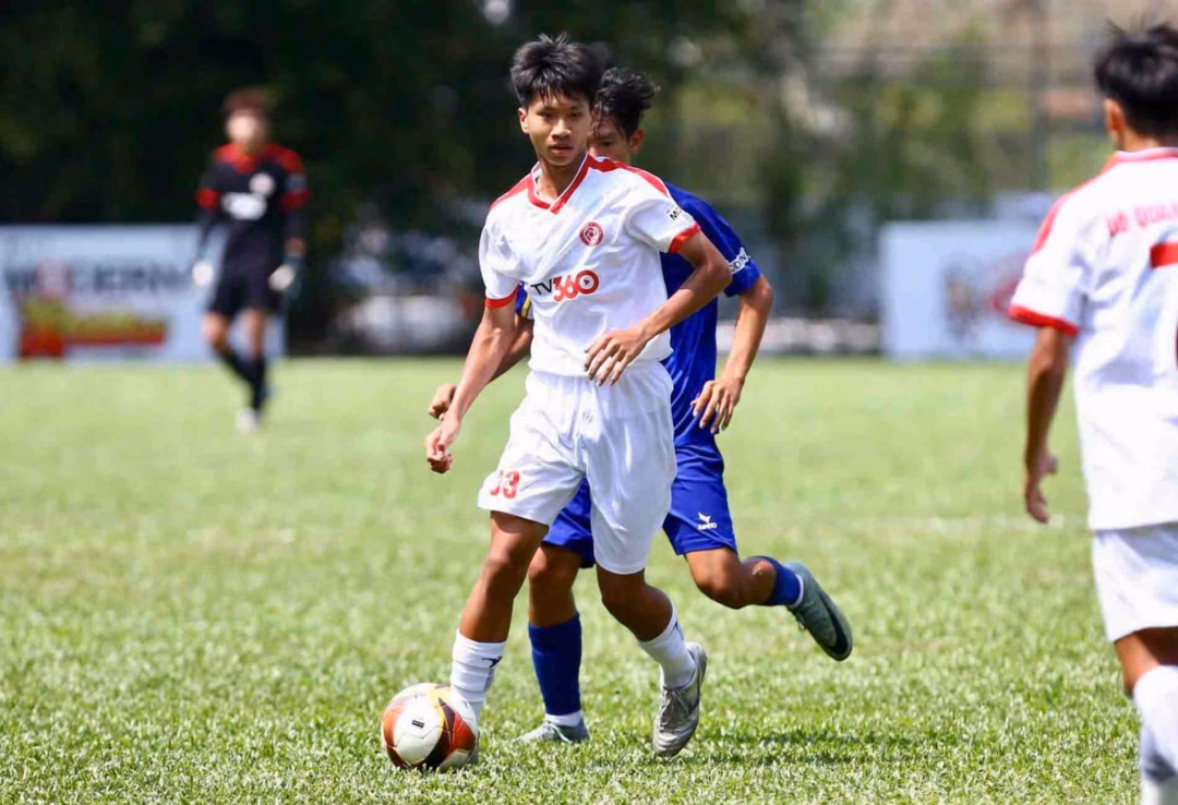 Cầu thủ Thể C&ocirc;ng Viettel ăn mừng b&agrave;n thắng