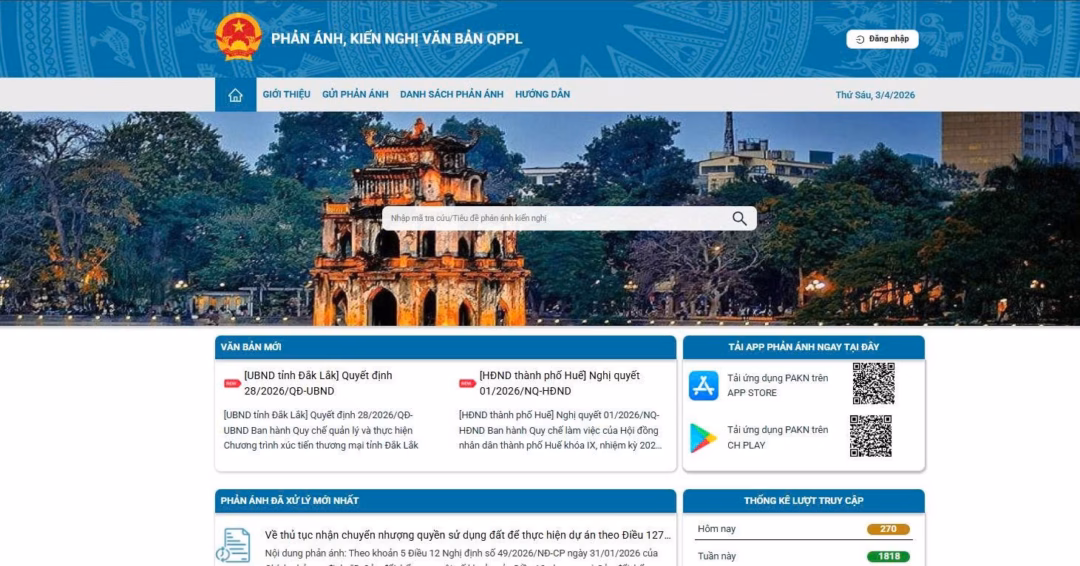 Tiếp nhận &yacute; kiến từ người d&acirc;n