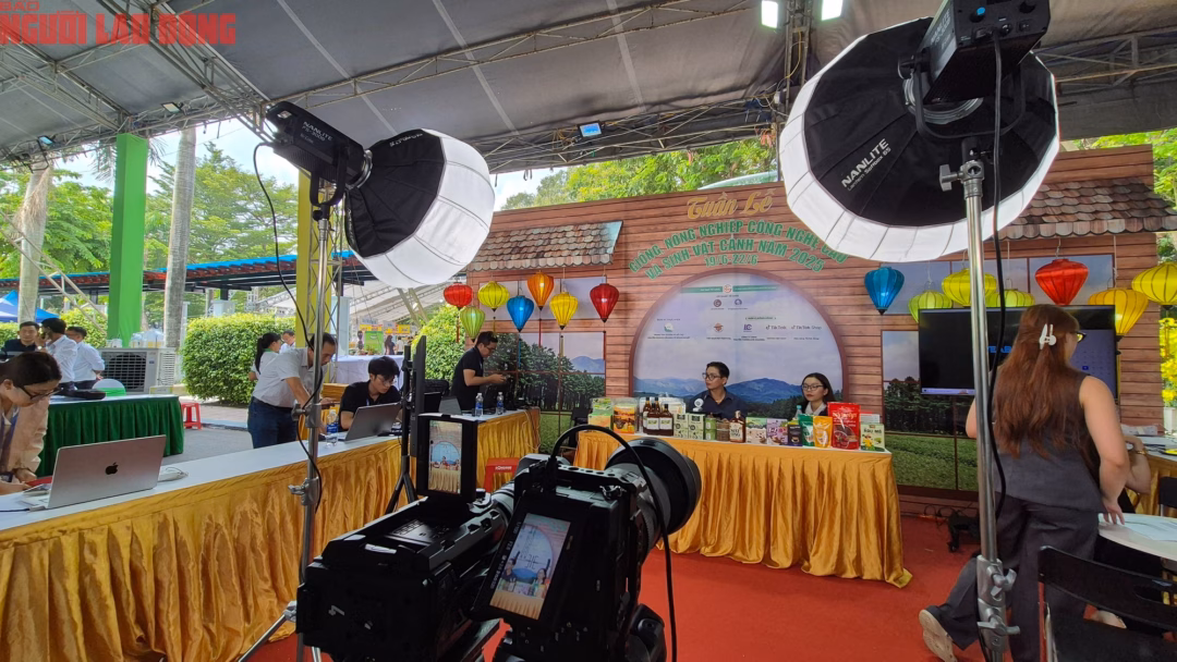 Khu vực livestream quảng bá nông sản, thực phẩm