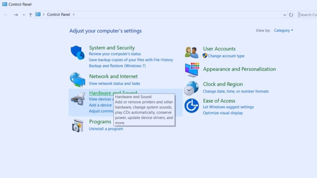 Cách gỡ bỏ Avast Free Antivirus彻底 khỏi máy tính Bước 2: Nhấn vào Programs and Features (hoặc "Gỡ cài đặt chương trình").