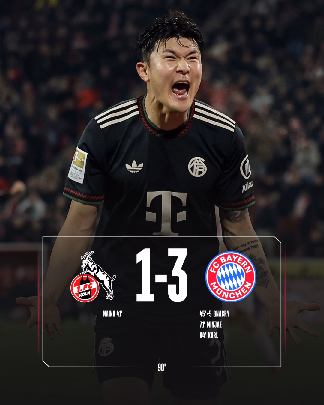 Bayern Munich ghi b&agrave;n thắng 3-1 trước Cologne