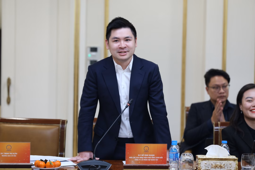 &Ocirc;ng Đỗ Vinh Quang ph&aacute;t biểu tại sự kiện