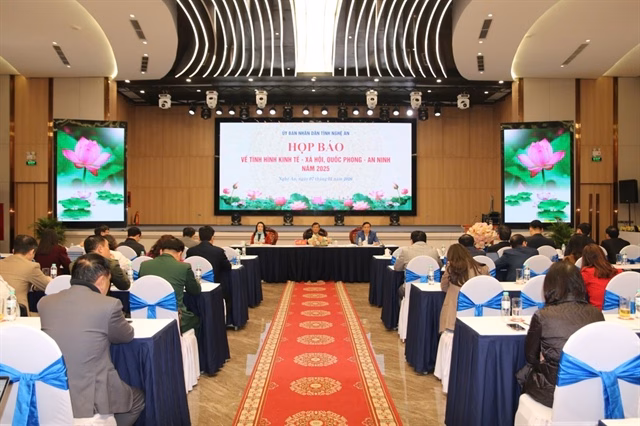 Thông tin từ buổi họp báo Quang cảnh buổi họp báo.