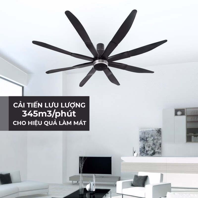 Đánh giá Panasonic F-80ZBR – Quạt trần 8 cánh cao cấp, hiệu quả cho không gian rộng
