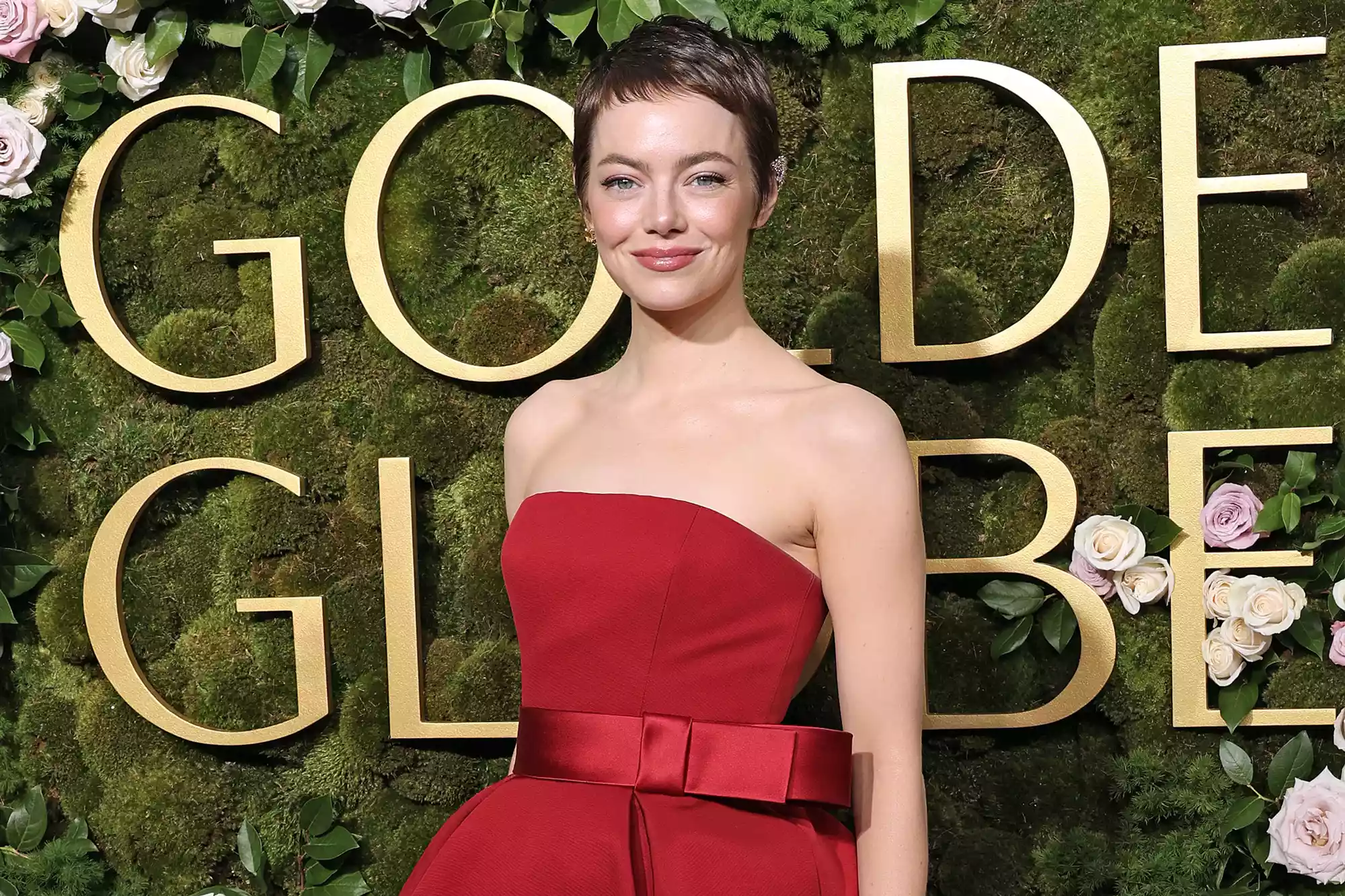 Emma Stone attends the 82nd Annual Golden Globe Awards at The Beverly Hilton on January 05, 2025 in Beverly Hills, California. (