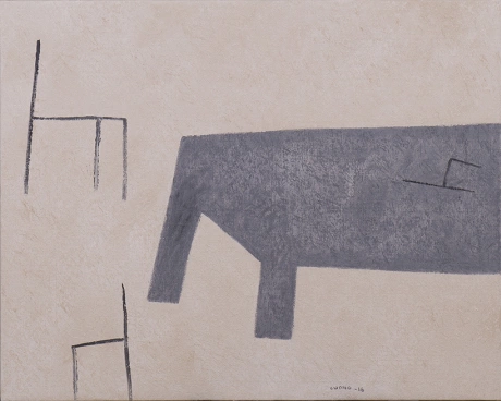 
 Bức  Bàn ghế  được Lê Thiết Cương triển lãm năm 2018. Các bức vẽ của ông dùng tông xám, đen là chủ đạo. Nhà thơ Nguyễn Thụy Kha từng nhận định tranh Lê Thiết Cương ''khó lường, mỗi bức hầu như chỉ chọn một tông màu chính rồi hòa tan màu sắc ấy trên mặt phẳng tĩnh lặng''. Từ con người, đồ vật, phong cảnh đều được Lê Thiết Cương vẽ đơn giản, đôi khi chỉ bằng các nét gạch, song khiến người xem dành nhiều thời gian để phân tích những tầng ý nghĩa mà ông gửi gắm. 
 