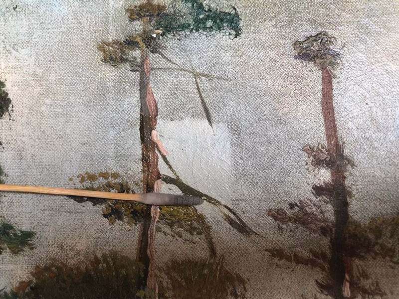 Nghệ nhân phục chế tranh: Đam mê kỹ thuật và nghệ thuật vượt thời gian Tháo veneer cũ trên một bức sơn dầu có từ thế kỷ XIX