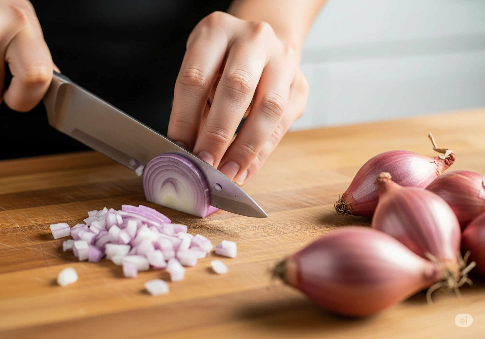 Tiếp xúc với hành tím có gây mù lòa không? Chất cay trong hành tím là do enzyme alliinase được giải phóng khi cắt hoặc đập dập hành