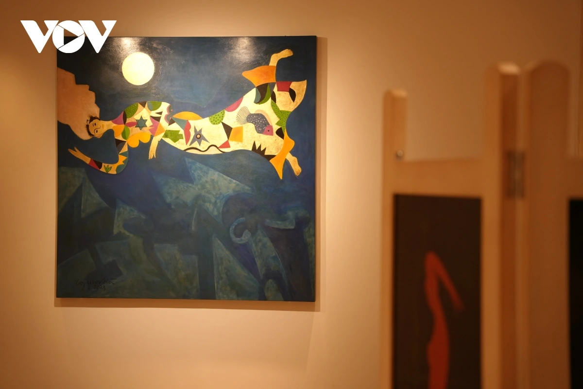 Một số tác phẩm của họa sĩ được giới thiệu tại trưng bày "Di sản cũ - Linh hồn mới"