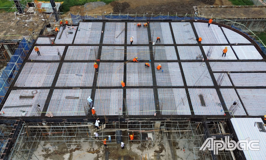 Đồng Tháp: Trung tâm Văn hóa – Nghệ thuật gần 60% khối lượng công việc Dự án đang được tập trung triển khai thi công nhằm đẩy nhanh tiến độ.