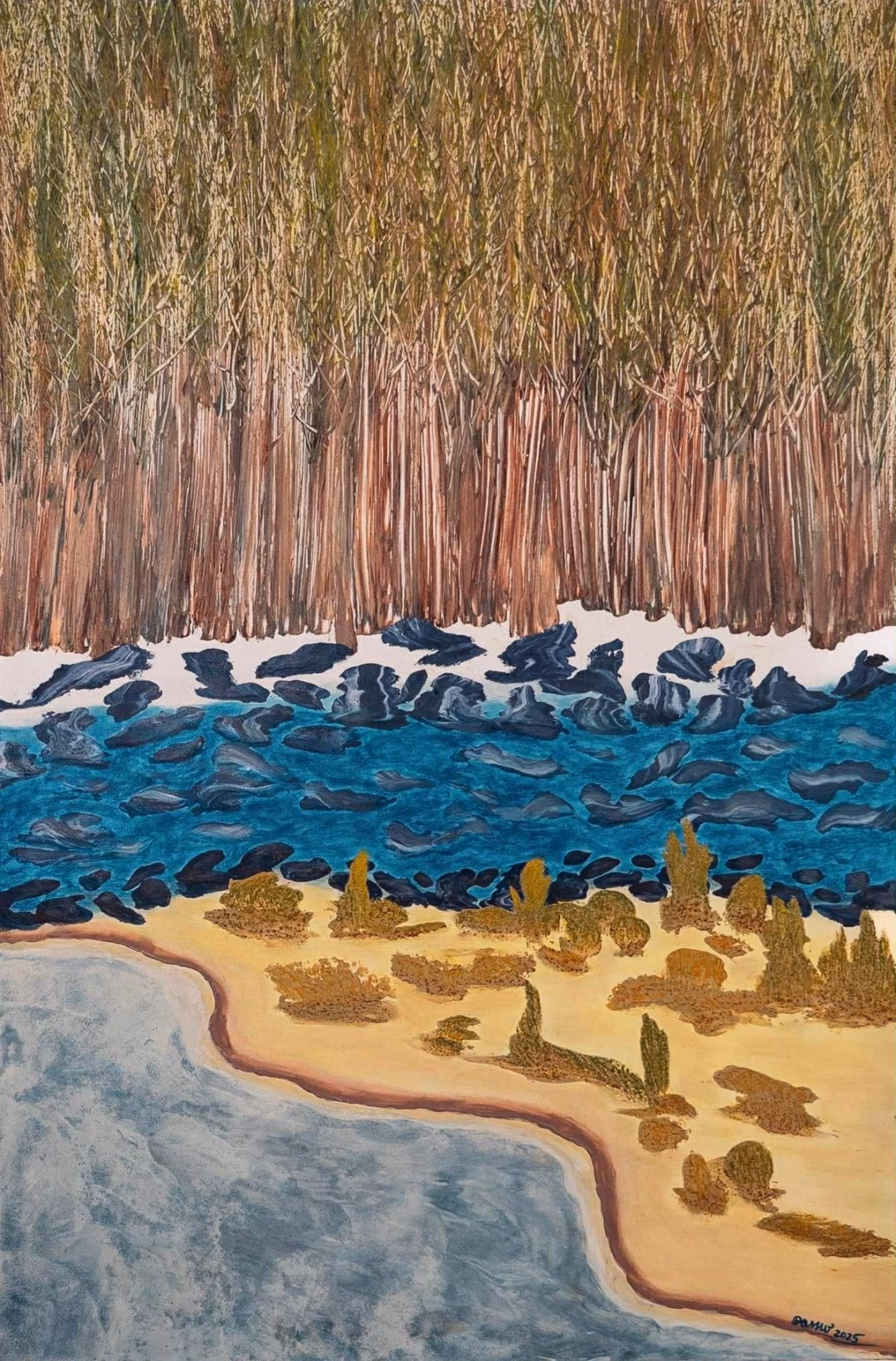 'Hơi thở mùa đông'. Tranh: Họa sĩ Đoàn Quỳnh Như.