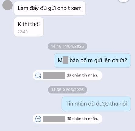 Tin nhắn của 2 vợ chồng đã từ tháng 5/2025