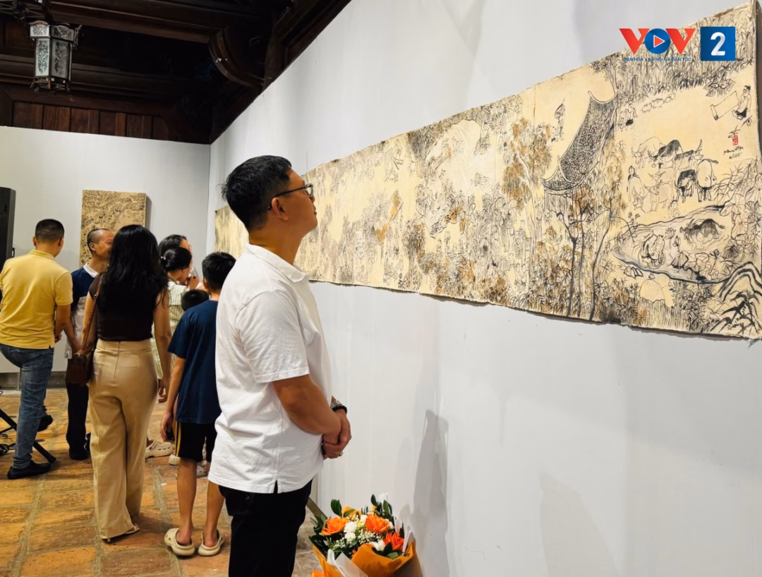 Tác phẩm dài 7,5m của họa sĩ Bùi Hải Nam