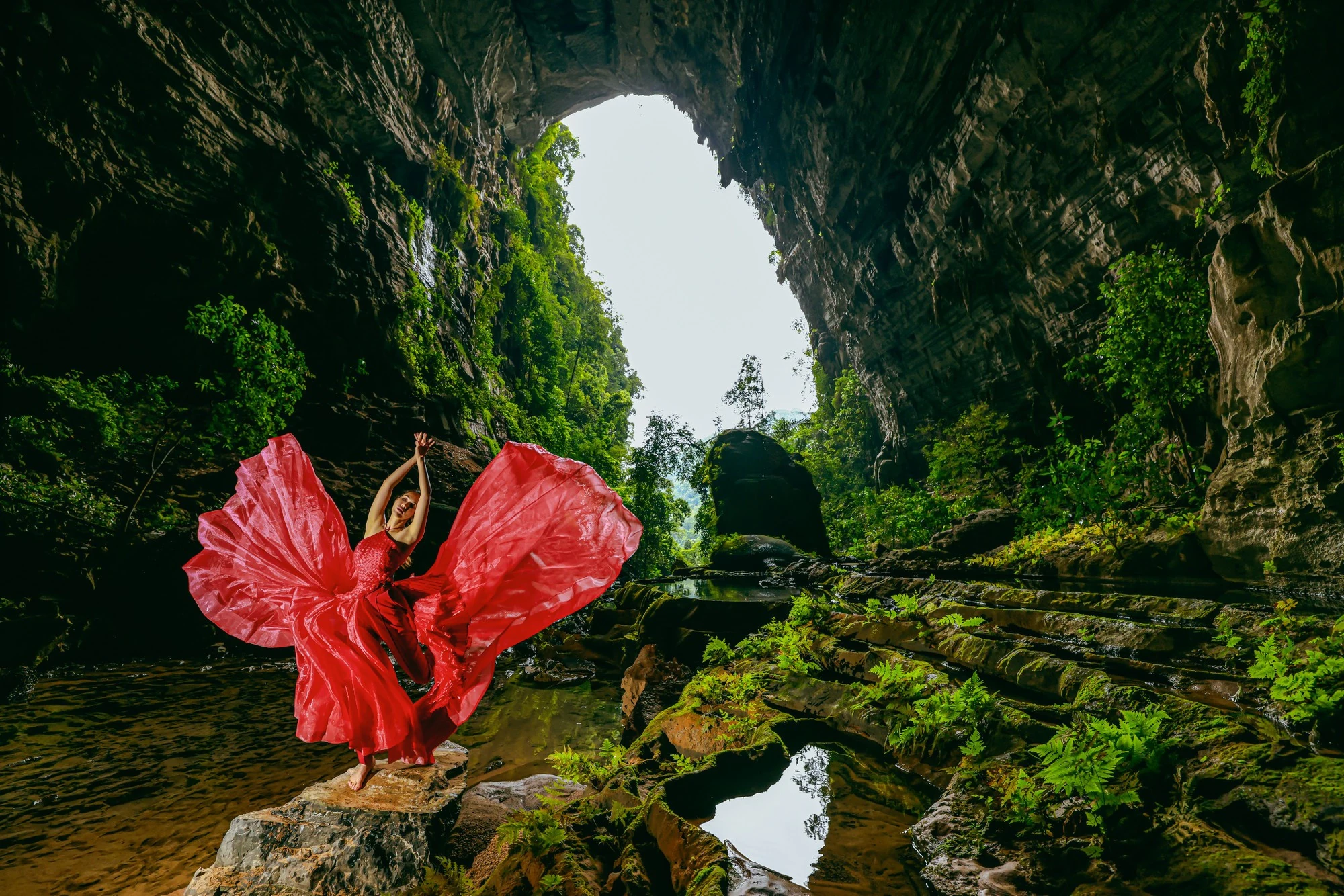 Hệ thống hang động độc nhất vô nhị ở Quảng Bình đã trở thành điểm đến cho nhiều đoàn làm phim. (Ảnh: Hải An/Vietnam+)