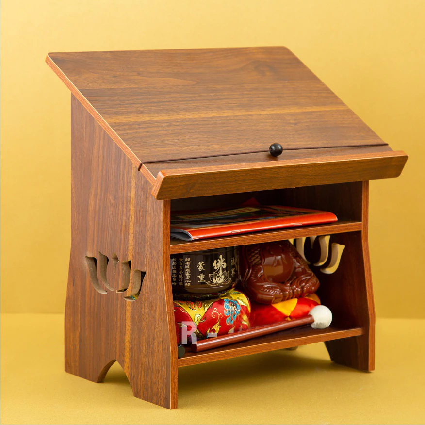 Tạo không gian thờ cúng trang trọng với kệ bàn gỗ tụng kinh: Những điều bạn nên biết trước khi mua