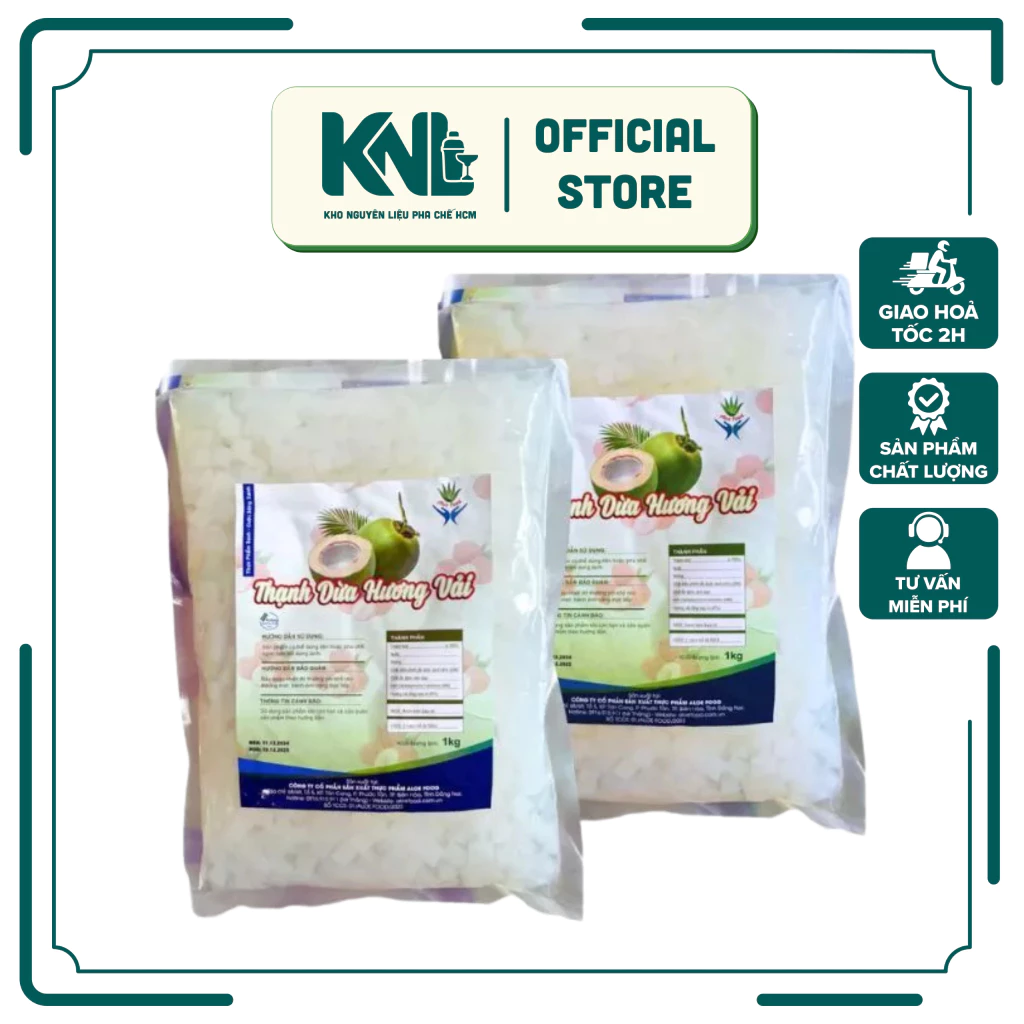 Làm sao để thạch dừa hương vải dai giòn không bị mất độ giòn sau khi mở gói?