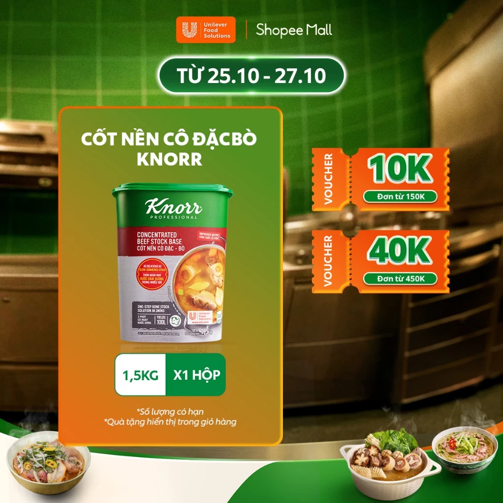 Làm sao để cốt nền bò đặc Knorr Professional 1.5kg không làm món ăn của bạn bị nhạt nhòa?