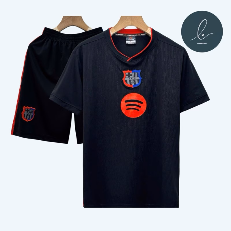 Mặc bộ quần áo bóng đá BARCA đen thêu thun lạnh cao cấp có thực sự tốt cho các trận cầu amateurs?