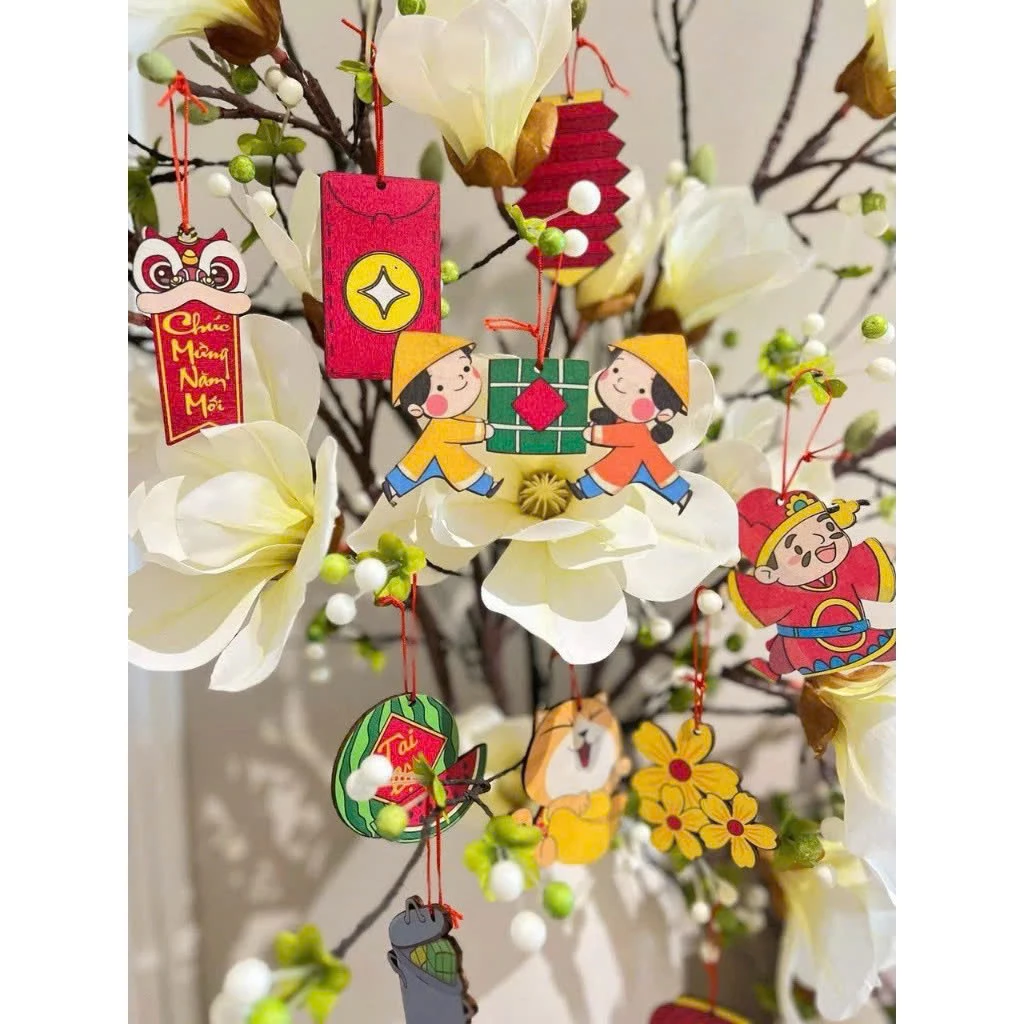 Làm thế nào để trang trí Tết bằng tag gỗ mà không khiến không gian nhà bạn trở nên rối rắm?