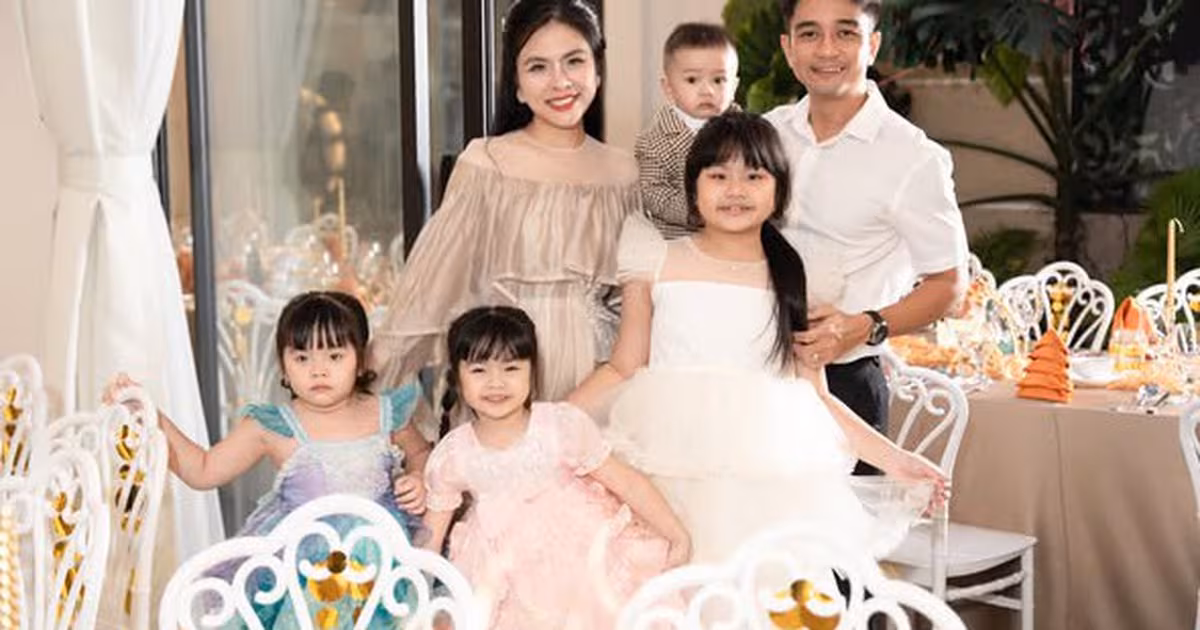 Câu chuyện hạnh phúc 10 năm bên nhau: Vân Trang và Hữu Quân cùng 4 đứa con