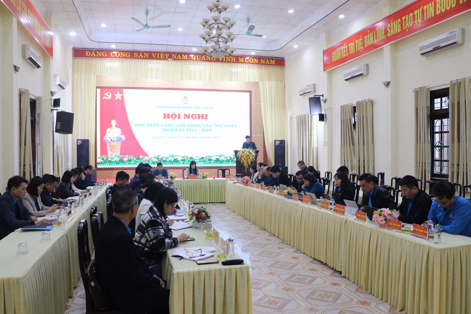 Hội nghị mở rộng nhiệm kỳ 2025‑2030 của Công đoàn Lào Cai Quang cảnh hội nghị