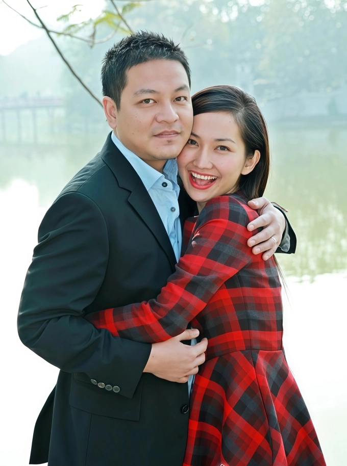 Kim Hiền và chồng cũ thời hẹn hò Kim Hiền và chồng cũ thời hẹn hò, trước khi cô qua Mỹ sống.