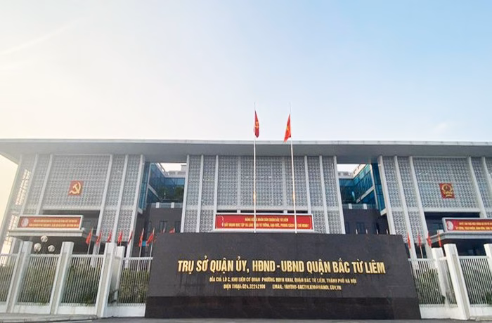 Trụ sở cũ sẽ trở thành Bệnh viện Lão khoa Bên ngoài trụ sở cũ của quận Bắc Từ Liêm