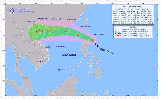 Bão Winpha đe dọa Biển Đông, sức gió mạnh cấp 8-9
