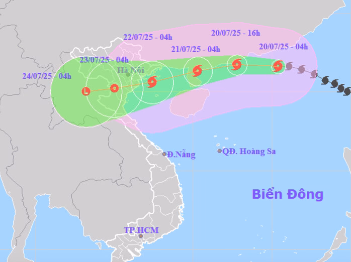 Bão Wipha mạnh lên cấp 11, giật cấp 15, Bắc Bộ sắp đón mưa lớn diện rộng